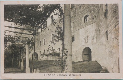 Cartolina Angera NV  Anni '30-'40 Lago Maggiore - Il castello  FP 