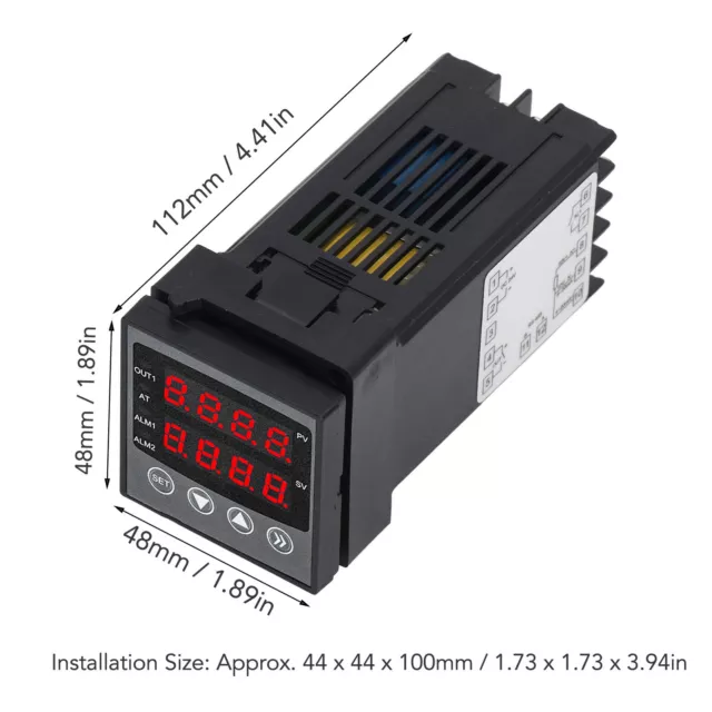 PID Thermostat DC24V Alarm Mode Smart PID Temperature Controller Double Display