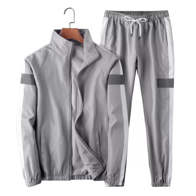 Mens Tracksuit Sets 2Pcs Sweatshirt Pants Bottoms Casual Sports Set Jogging Suit