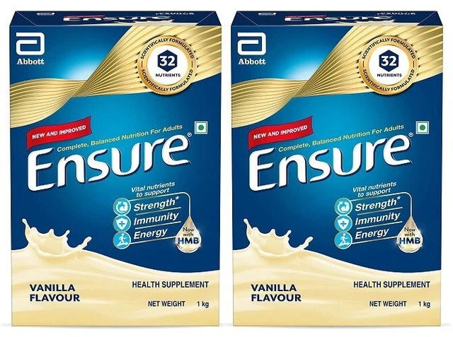 Assicurarsi bevanda nutrizionale completa ed equilibrata per adulti 1 kg x 2, sapore di vaniglia