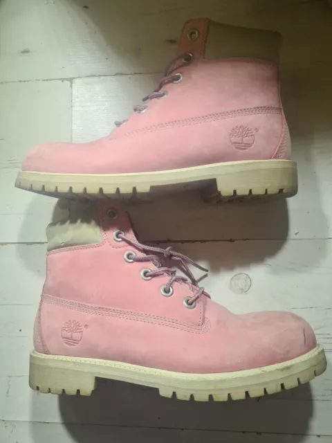 womens timberland boots size 6 pink
