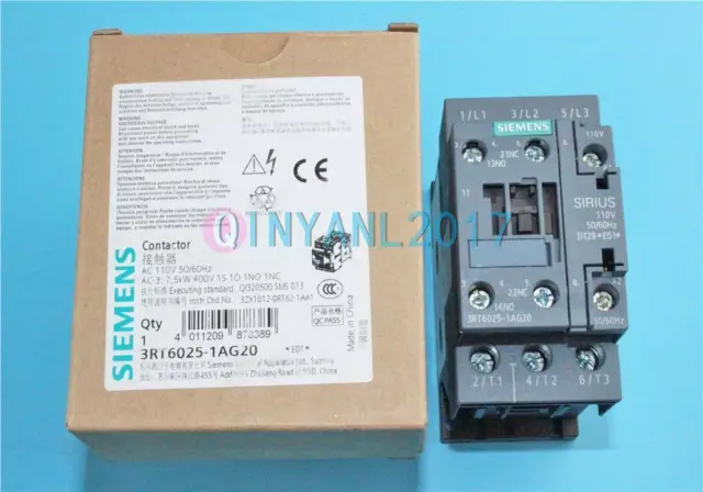 1PCS ONE AC Contactor  3RT6025-1AG20 17A 110V