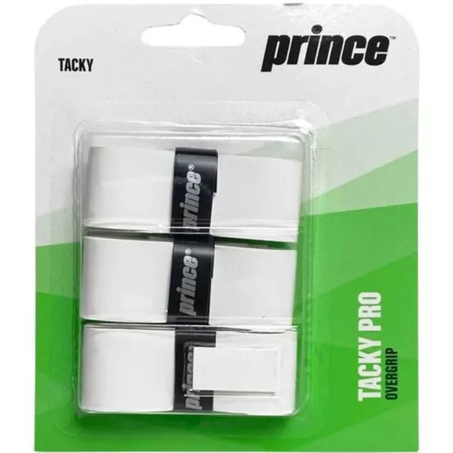 Prince Tacky Pro Overgrip - Tacky - Pack Of 3 Grips - White - Rrp £15