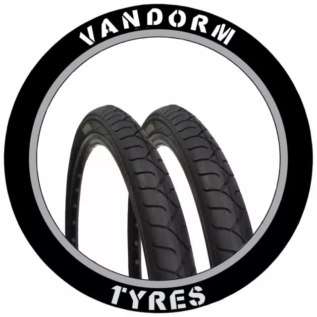 Pair MTB 26" Slick Tyres Vandorm City Slick 26" x 1.95" Mountain Bike Tire