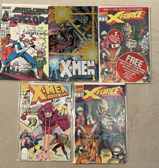 Mixed Lot of 5 X-MEN Related Comics Marvel X-Force X-men Marvel Presents Cyclops