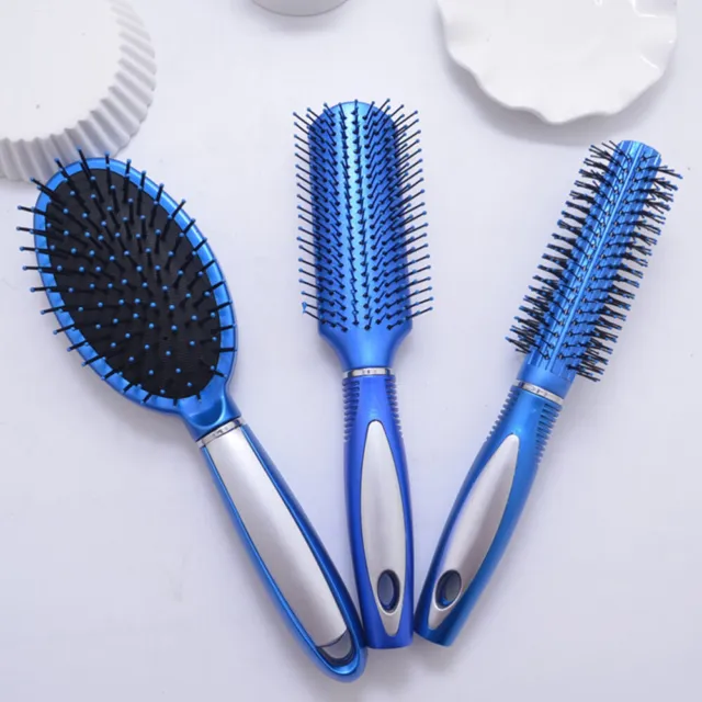 3 Pcs Vented Hair Brush Detangling Long Massage Comb Scalp Ladies