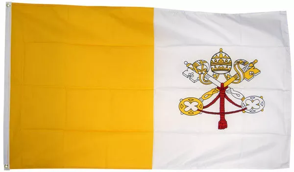 3 Zoll x 2 Zoll VATIKANSTADT FLAGGE Jesus Christus römisch-katholische Kirche Papst Päpstliches Italien