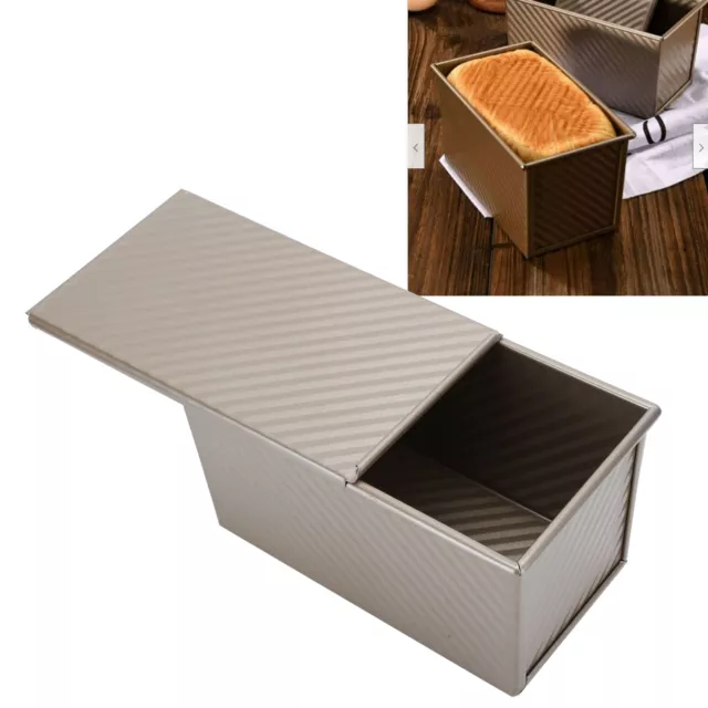 Baking Mold Bread Box Aluminium Alloy For Bakery Golden Home Kitchen Accessory