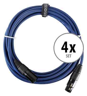 PRONOMIC 5m Cable de Microphone DMX Scene Audio DJ XLR 3 Broches Femelle à Mâle Noir 