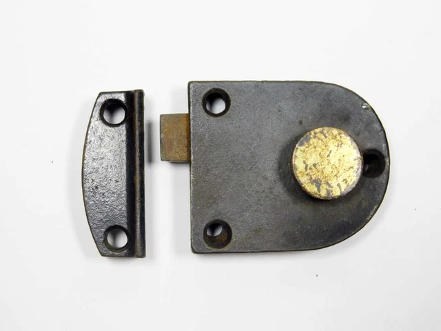 Early 1900's Cast Iron Hidden or Secret Gate Latch with Keeper - Working Great