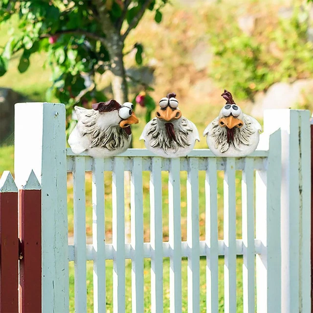 Funny Spoof Chicken Farm Art Decoration Resin Crafts Garden Decoration T1T1 X9S7 5