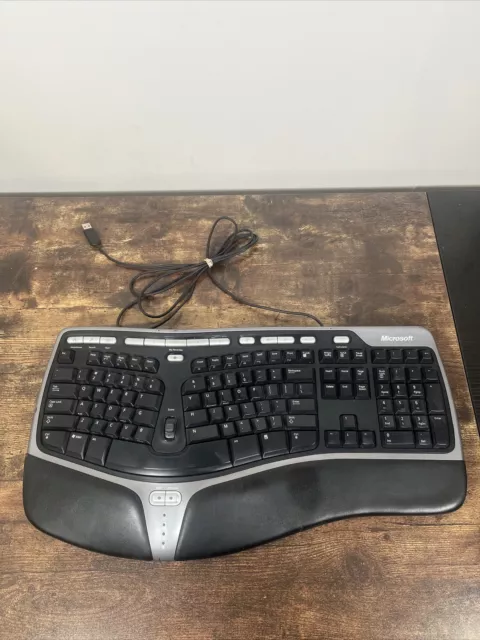 Microsoft Natural Ergonomic Keyboard 4000 V1.0  KU-0462 Wired USB Tested & Works