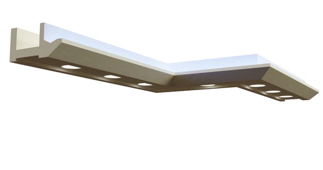 16m+3 angoli nastro LED profilo listello in stucco per illuminazione indiretta XPS