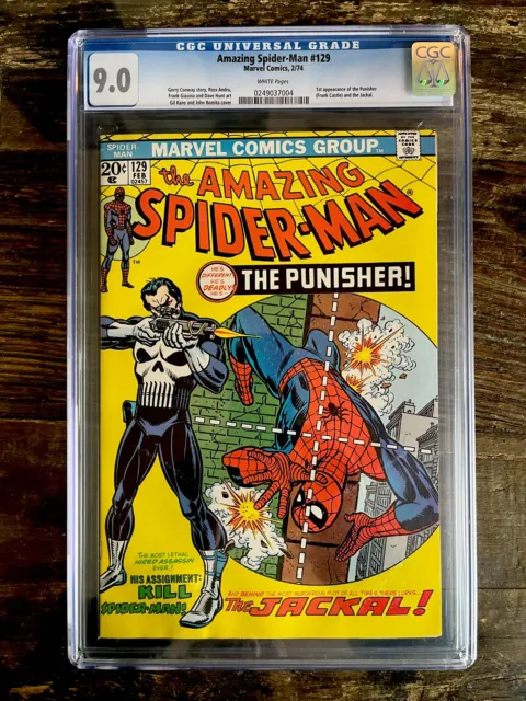 Rare White Pages! Amazing Spider-Man #129 CGC 9.0