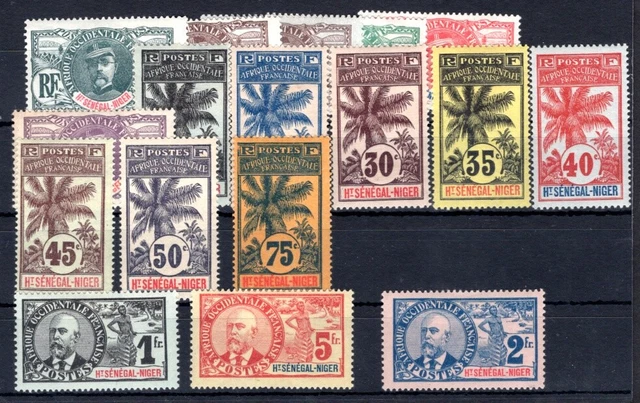 HAUT SENEGAL NIGER 1906 Yvert 1-17 * TADELLOS SATZ (H1014