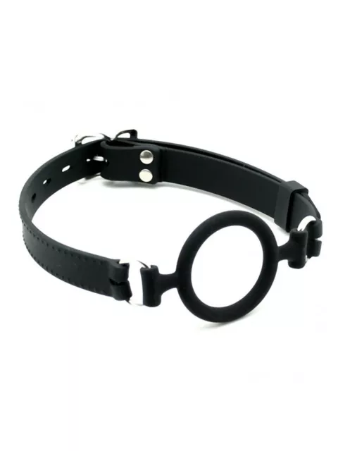 RIMBA - BOCCAGLIO CON O-RING bavaglio ad anello in silicone nero orale BDSM V3