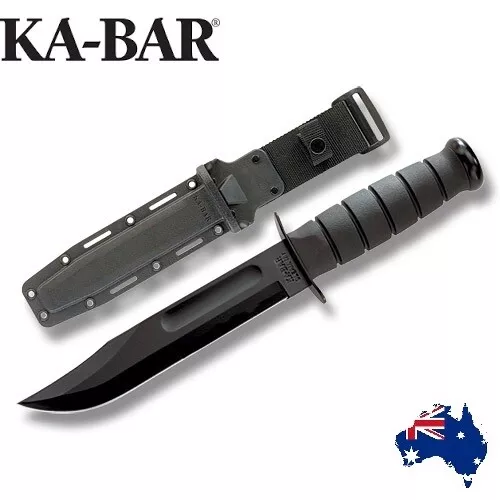 Ka-Bar Kabar Usa Fighting - Plain Ka1213 Usmc Fixed Blade Army Military Knife