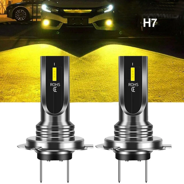 Ampoules LED H8/H9/H11 55W - Dual Couleur 6000K Blanc + 3000K Jaune - Phare Auto
