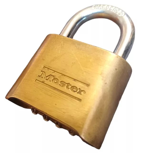 Combination Padlock 2" inch Master Lock No 175D Used WORKING w Combo