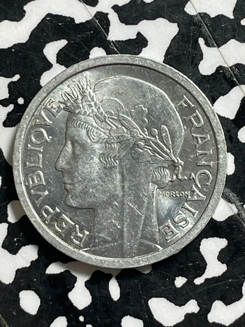 1945-B France 1 Franc Lot#V5489 Better Date! High Grade! Beautiful!