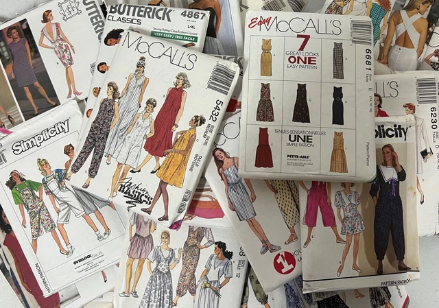 U Pick Misses Sewing Pattern Jumpers - Dresses - Jumpsuits * Uncut 1980s / 1990s