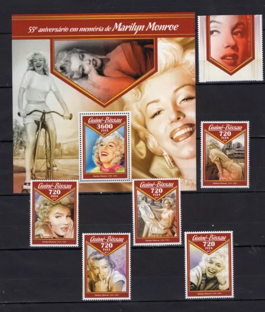 Guinea Bissau 2017  Marilyn Monroe - Hollywood  Star stamp Tiombres MNH** AM4