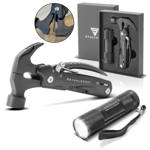 STAHLWERK Multitool 12 outils couteau de poche outil multifonctionnel
