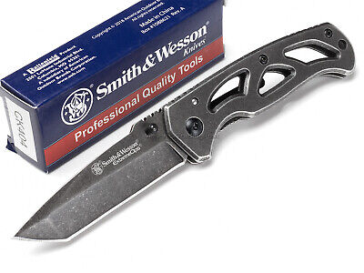 Smith and Wesson Extreme Ops Tactical Folding Pocket Knife Linerlock Tanto SW404