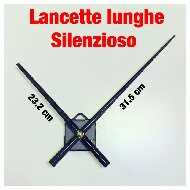 MECCANISMO PER OROLOGI da parete grandi Silenzioso lancette lunghe METALLO  MAXI EUR 11,80 - PicClick IT