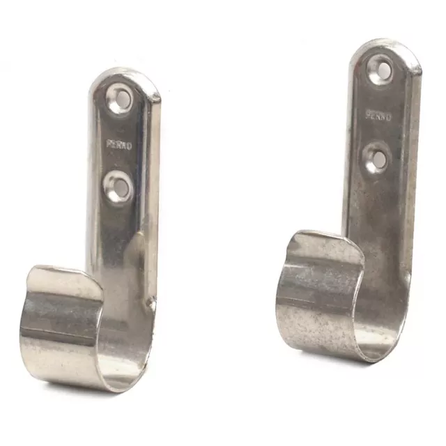 Perko Boat Hook Holders | 3 1/2 x 1 Inch Stainless Steel (Pair)