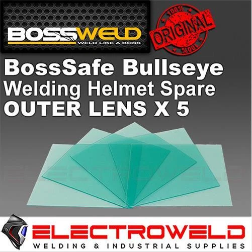 5x BossSafe Outside Outer Lens Cover Bullseye Eco Welding Helmet Bossweld 700350