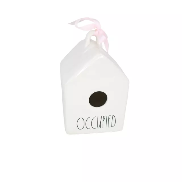 Rae Dunn Birdhouse White Occupied 90388