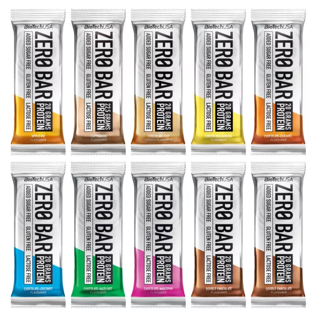 Biotech USA Zero Bar Flavour Mix - 10 x 50 g - Riegel Protein Eiweiß 2