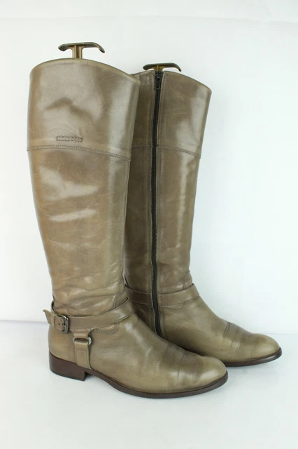 Bocage bottes cuir marron / taupe T 39 / UK 5.5 TRES BON ETAT