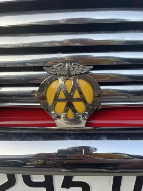 Vintage AA Car Badge Automobile Association 1945 - 1967 Classic Car
