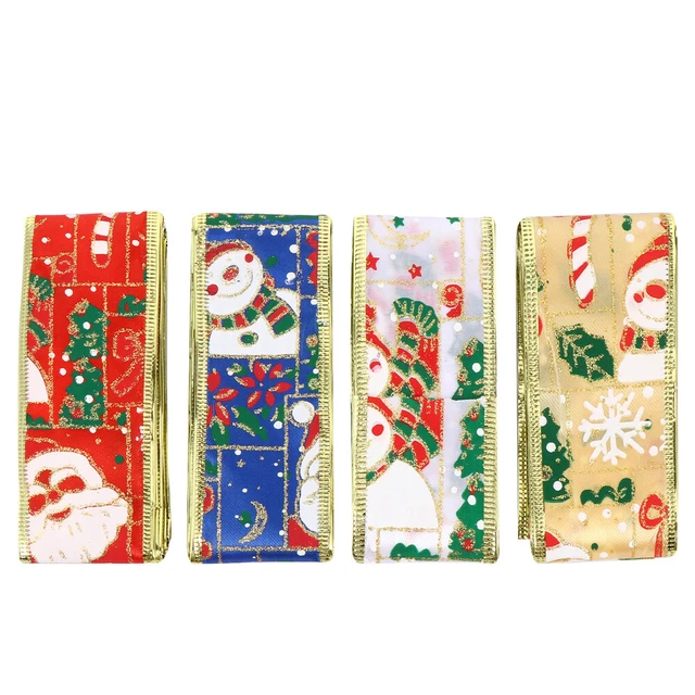 4 Pcs Xmas Fabric ribbon Haarschmuck Mit Weihnachtsschleife Geschenkband Weih
