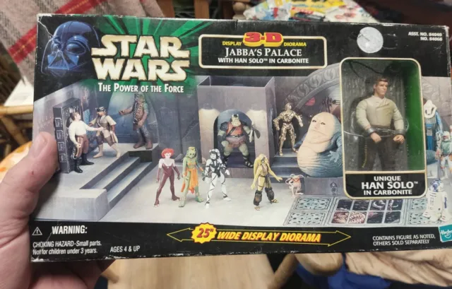 Star Wars The Power of The Force POTF  Jabba's Palace 3D Diorama Han Carbonite