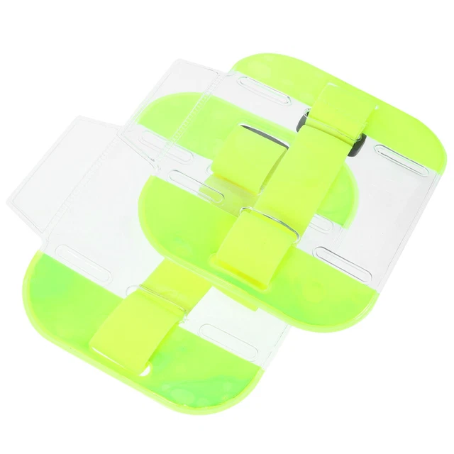2Pcs   Arm Badge Holders Armband ID Cards Holders Badge Protective Covers Worke
