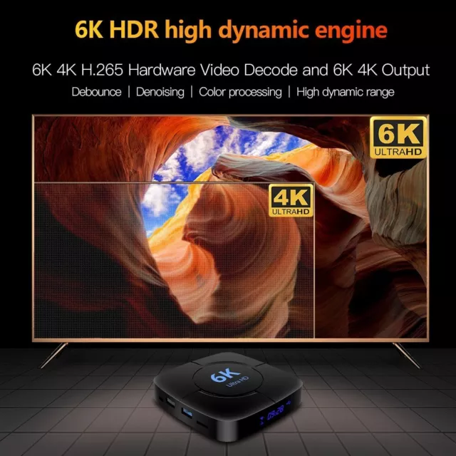 Smart TV Box Android 10.0 Quad-Core Ultra HD 4GB 32GB 64GB 6K Youtube multimédia 2