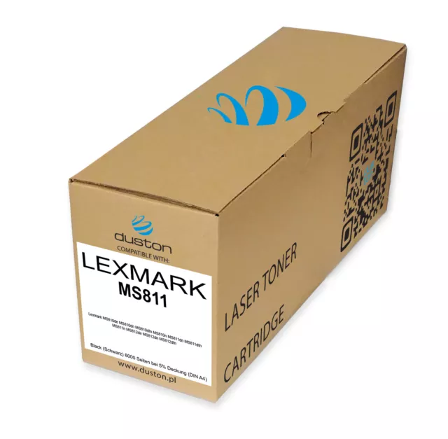 Toner Negro Compatible con Lexmark MS810de MS810dn MS810dtn MS810n  52D2000, 522