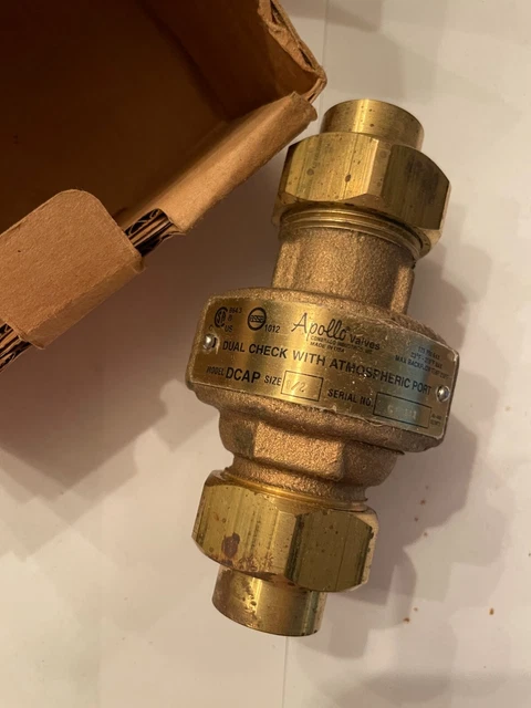 Apollo Backflow Preventer Continuous Pressure 1/2 inch valve