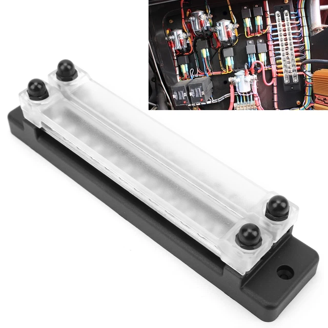 24 TERMINAL BUS Bar 150A BusBar Block With Transparent Cover Bus Bar ...