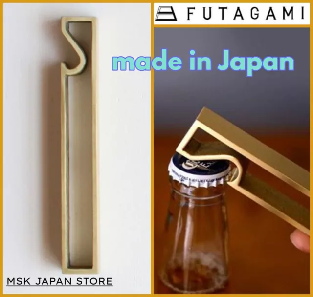 FUTAGAMI Brass Bottle opener Frame Craft man work New made in Japan Toyama Waku