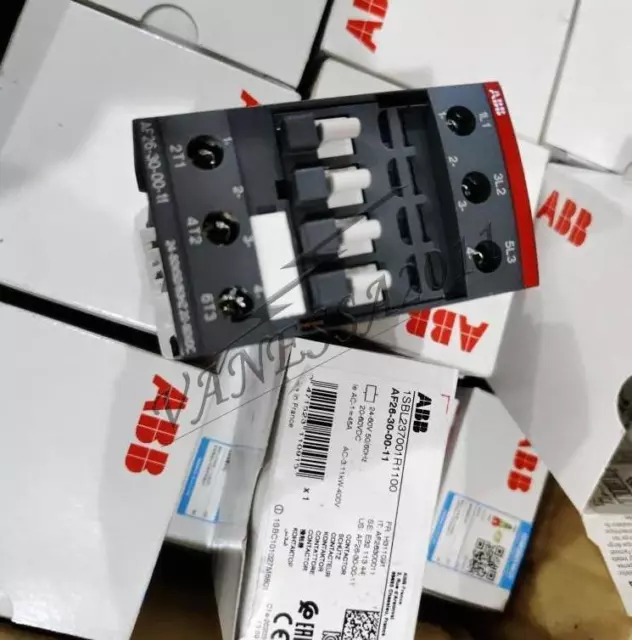 One New ABB Contactor AF26-30-00-11 24-60V AC/DC 1SBL237001R1100