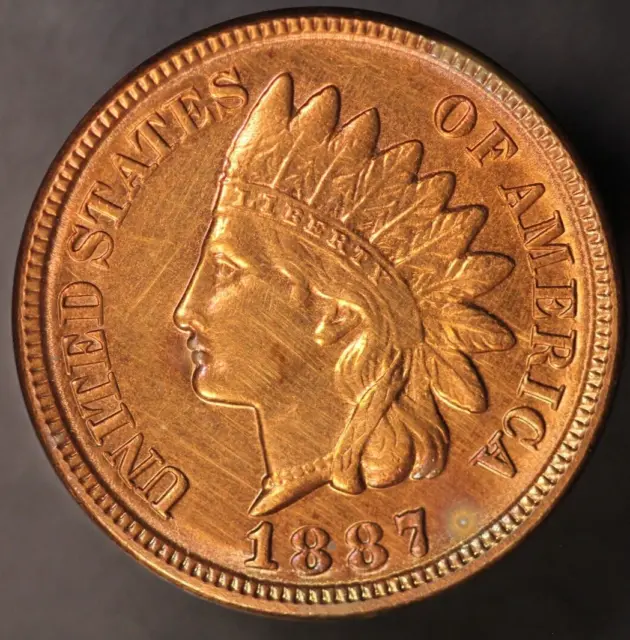 1887 Indian Cent (Toned) Fresh From Original Collection - Lot 7877