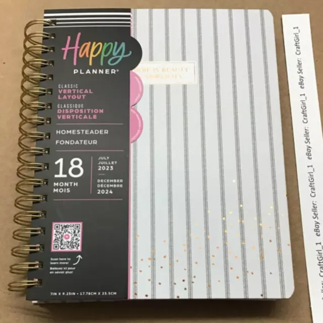 HAPPY PLANNER 20232024 WILD JUNGLE Classic VERTICAL Layout 18 Month