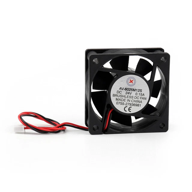 DC Brushless Cooling Fan 24V 0.15A 6025S 60x60x25mm 2 Pin CPU Computer Fan