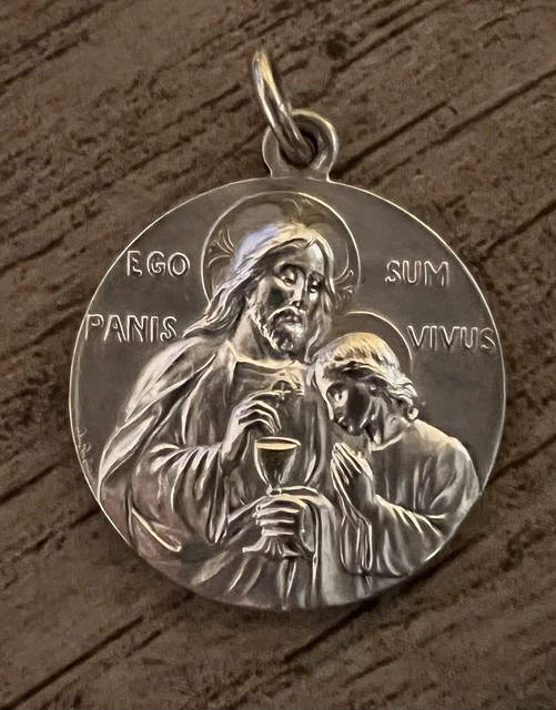 GRANDE MEDAILLE RELIGIEUSE ancienne  Chloriez Des Coeurs De Jésus et