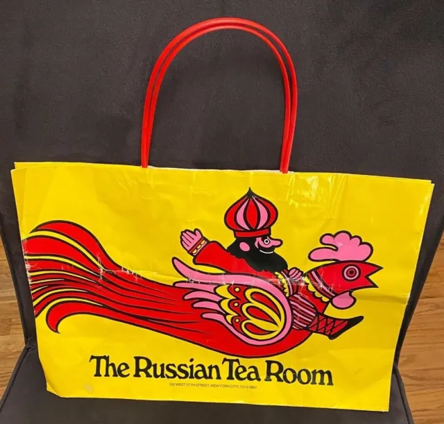 Vintage The Russian Tea Room New York NYC Restaurant Shopping Gift Paper Bag