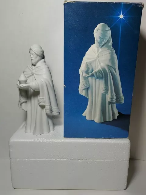 Avon Nativity Collectibles King Magi BALTHASAR Wise Man White Porcelain Bisque